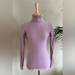 Sutton Studio 100% Cashmere Turtleneck Sweater | Lilac Pink | S